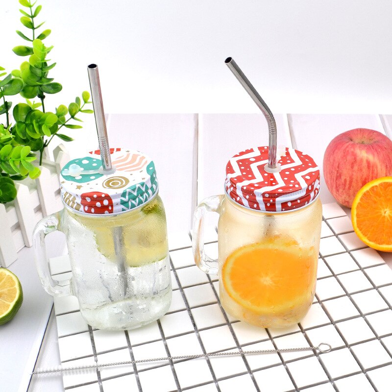 Coloful Portable Stainless Steel Straws Reusable Long Metal Drinking Straw For Tumblers Cups Mugs Cold Beverage Milk Tea