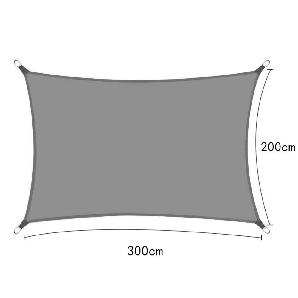 schwer Pflicht Sonne Sonnensegel Garten Strand Camping Schwimmbad Markise Baldachin 98% UV Schutz Terrasse Ich bin freien Wasserdichte: Rechteck-2X3m