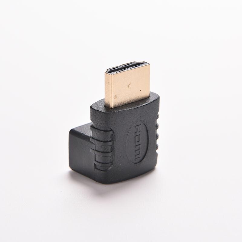 1PC 90 Degree HDTV 1080P HDMI Cable Connector HDMI V1.4 Right Angle A Male to HDMI V1.4 B Female Gold Plated Cable Adapter