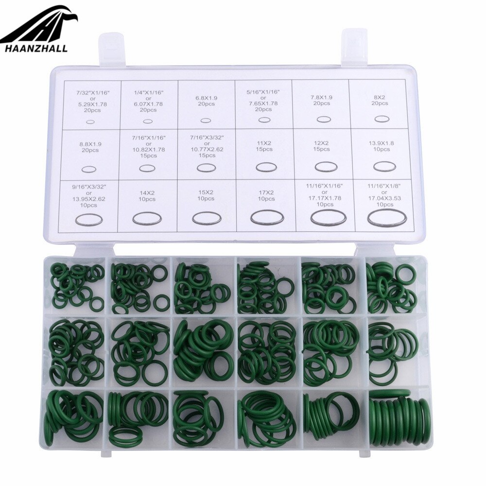 270 Pcs Rubber O Ring Ring Seals Airconditioning O Ring Seals Washer Kit Green Metric O Ring Afdichtingen Nitril