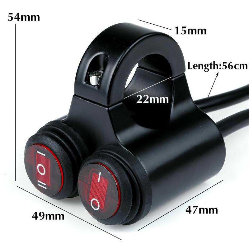 Motorcycle Handlebar Dual Switch Double Control Button Motorcycle Handlebar Dual Button Controller For 7/8inch(22mm) Handlebar