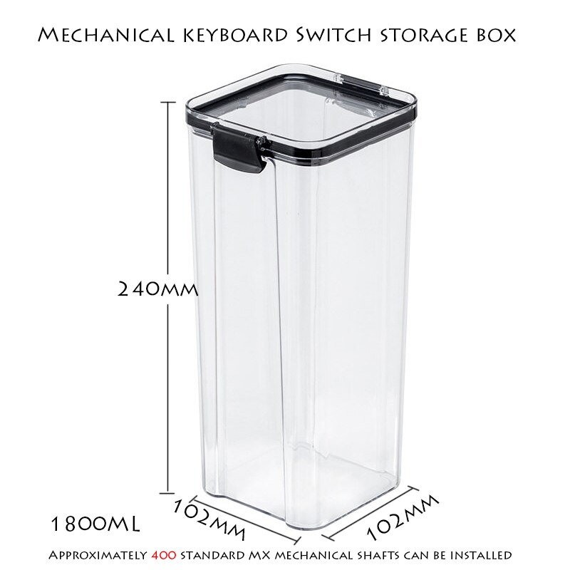 Mechanical Keyboard Switch Lock Storage Box Transparent Anti-corrosion And Moisture-proof DIY Stackable -swappable Sealed Can: 4