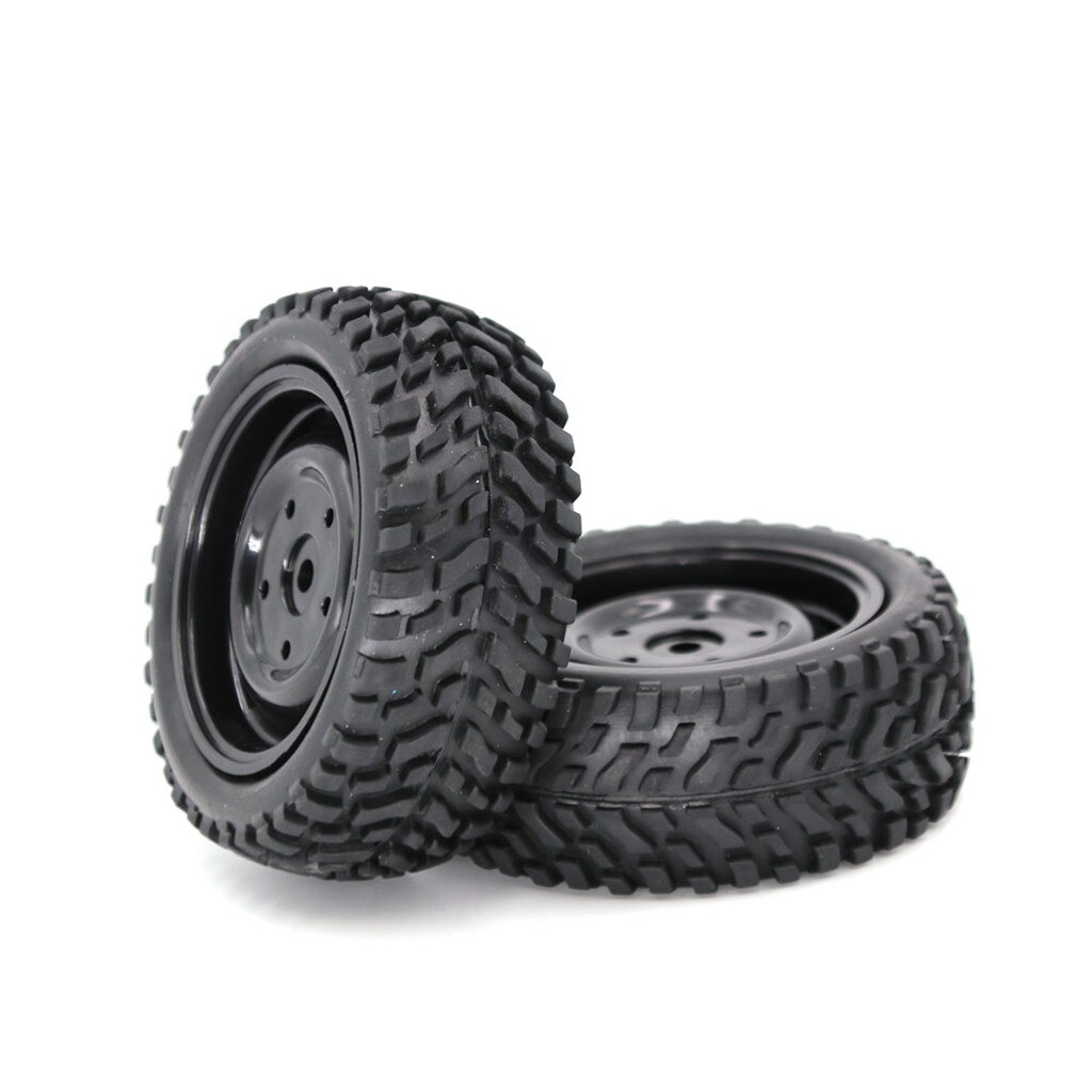 2PCS Car Tire Rubber Wheel Tyre 75mm For 1:16 RC Rock Crawler Buggy Car Truck Accessories Durable tire Firm