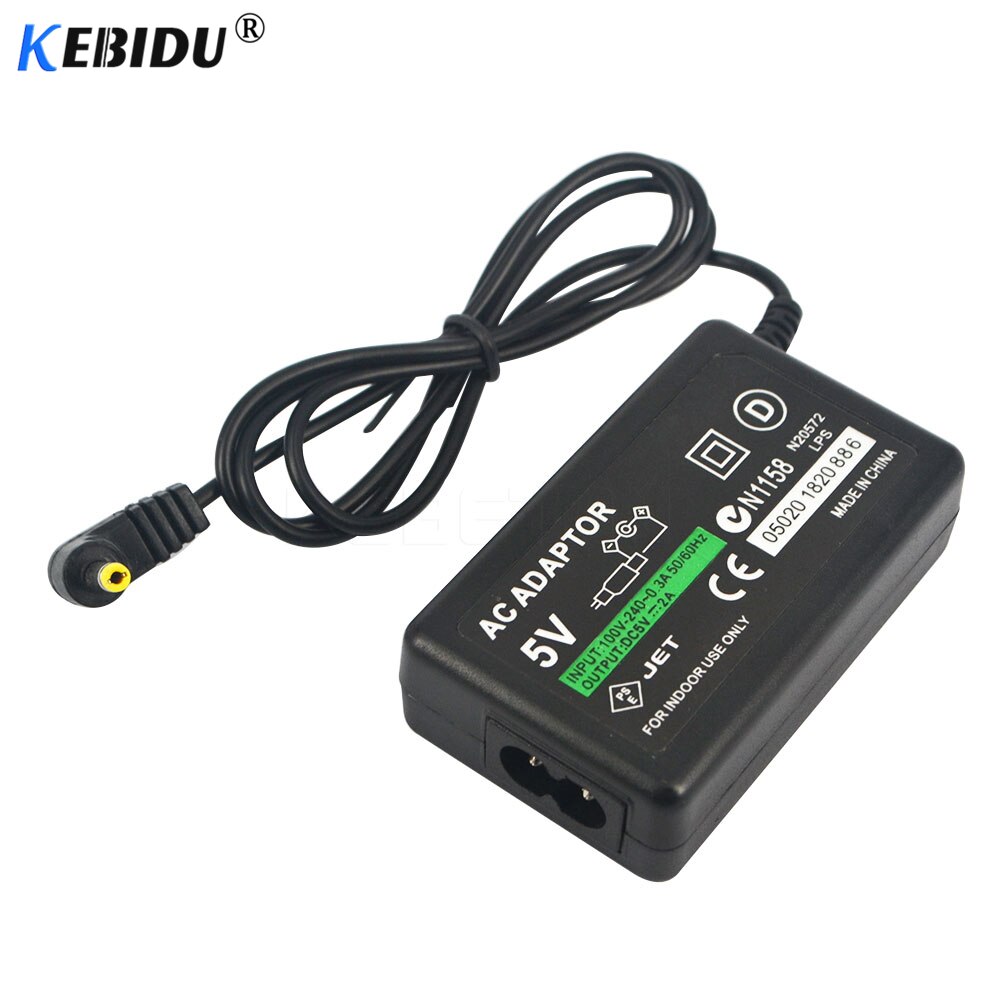 Kebidu-cargador de pared para el hogar, adaptador de CA, cable de fuente de alimentación para Sony PSP 1000 2000 3000, enchufe europeo Delgado,