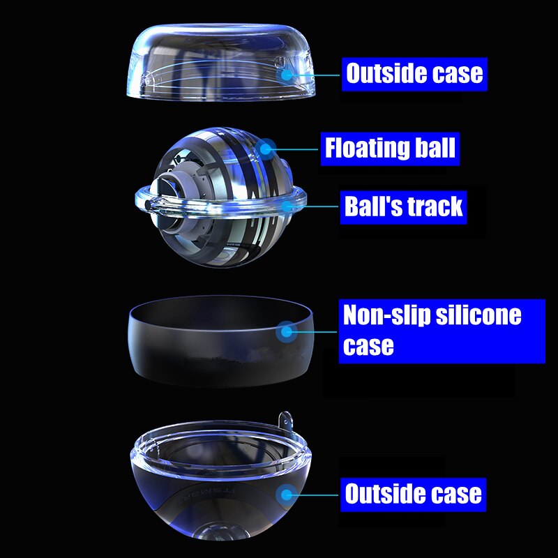 Led auto-avviamento Gyro Ball Powerball Contador braccio Expander allenatore manuale giroscopio polso forza esercizio rilassamento attrezzature per il Fitness