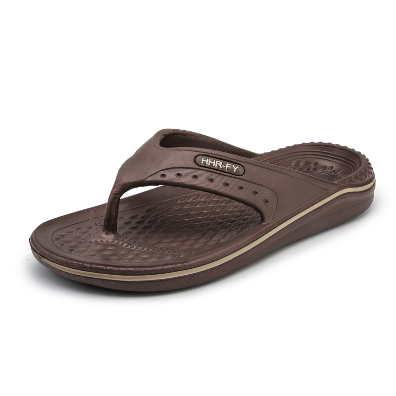 Ccharmix massage tøffel mandlige strand rejse hjemmesko sko mænd sommer skridsikker svømning flip flops herre hus sko stor størrelse 45: Brun / 8.5