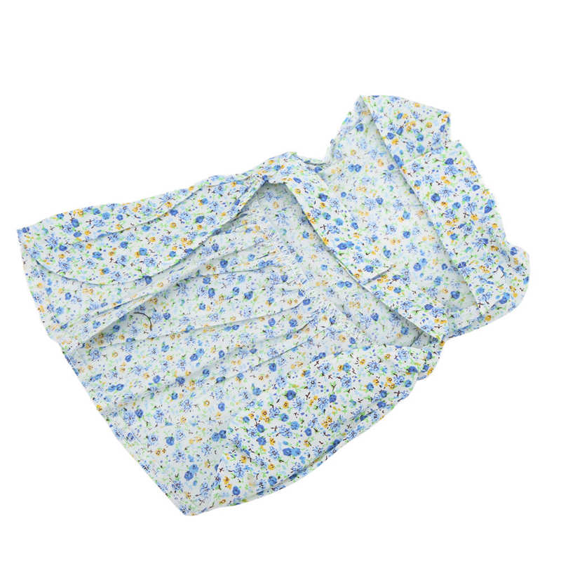 zwierzę domowe princeska strój zwierzaka kwiatowy wzór cienki oddychający stylowy na imprezę na co dzień