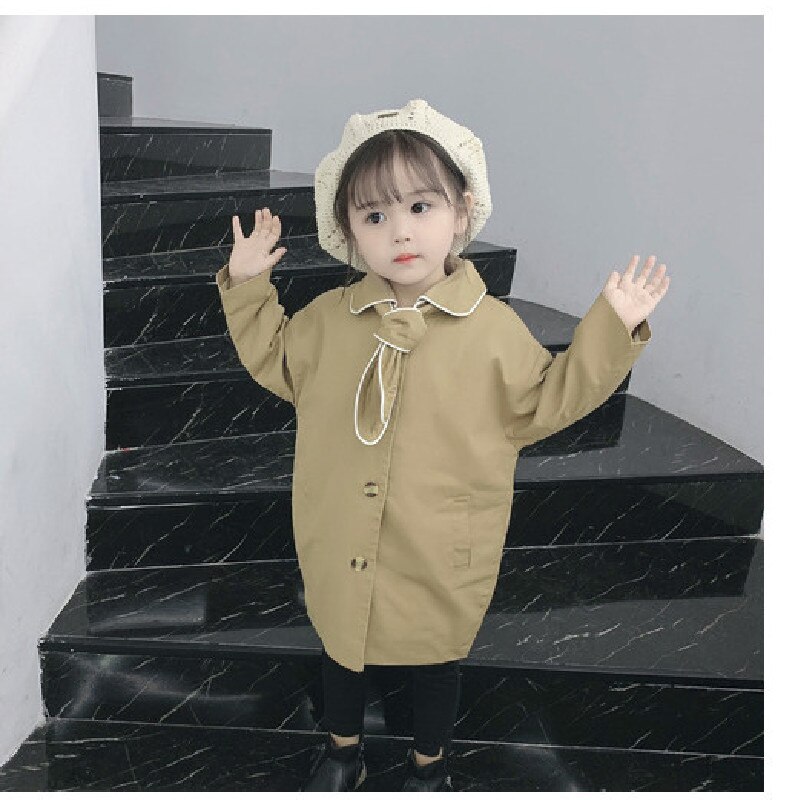 Baby Jas Jas Herfst Winter Baby Peuter Windscherm Bovenkleding Kids Stropdas Jas Prinses Baby Kleding Losse Voor Meisje Jongen