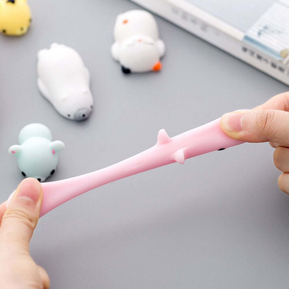 Kawaii eläin mochi squishies lelut söpö mini pehmeä squishy eläimen muoto sika tipu kissa tiikeri stressin helpotus pallot lapset aikuisten lelut