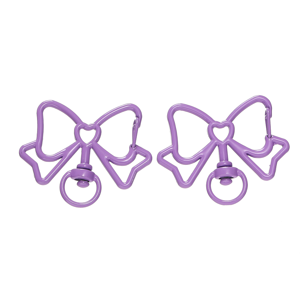 5 unids/lote de cierres de langosta coloridos con forma de mariposa, llavero giratorio, ganchos para llaves de Metal de aleación para fabricación de joyas, suministros artesanales: Castaño