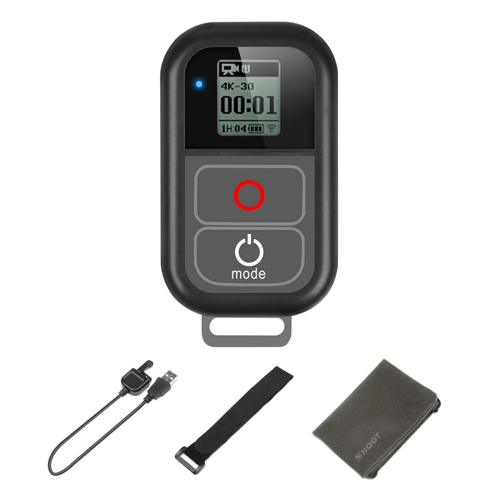 SHOOT pour GoPro 8 WiFi télécommande avec chargeur câble dragonne étanche à distance pour GoPro Hero 7 6 5 noir 4 3 accessoire