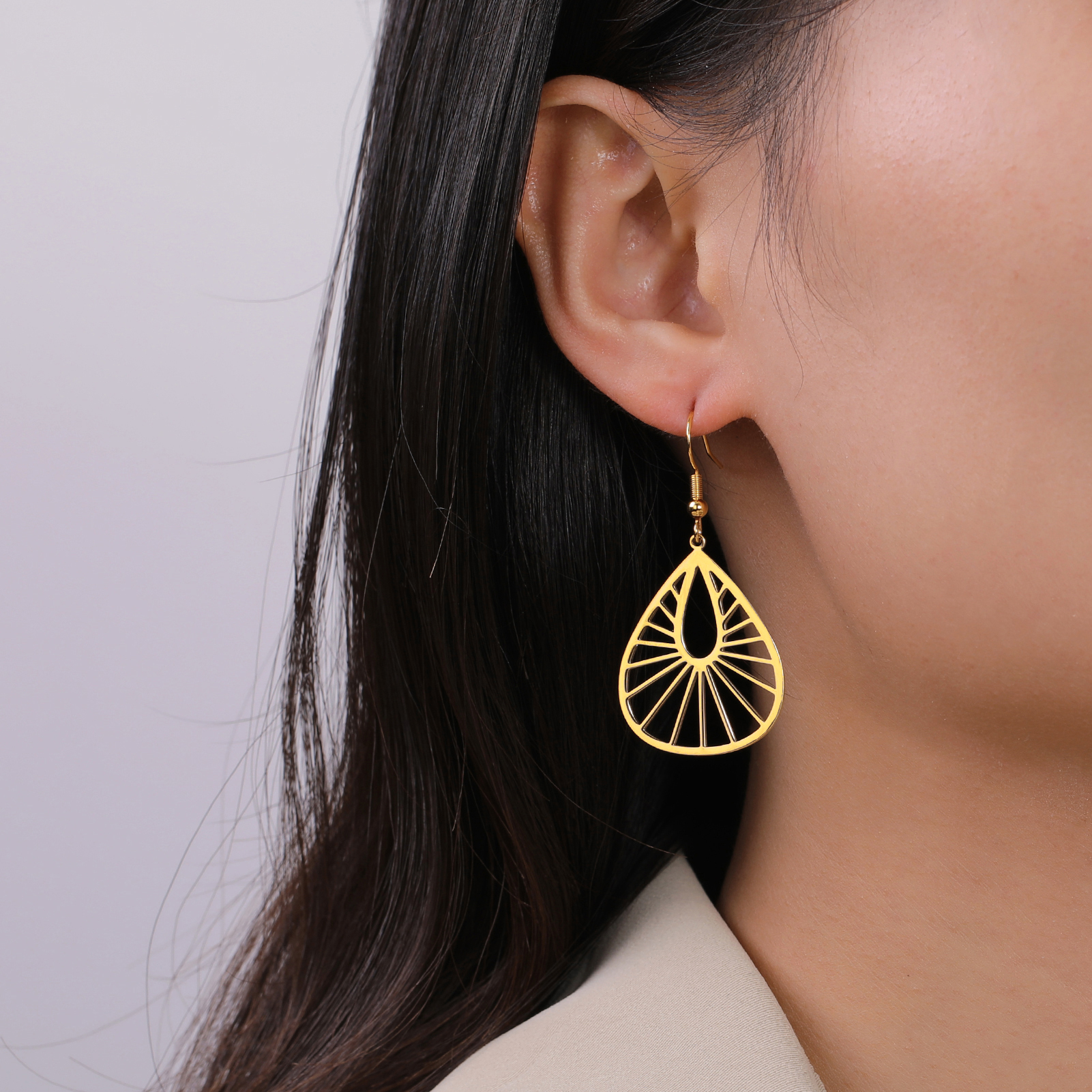 Cazador Orecchini pendenti in filigrana bohéaspetto Orecchini pendenti etnici con fiori in acciaio inossidabile per gioielli da donna Regalo di san Valentino tutto'ingrosso