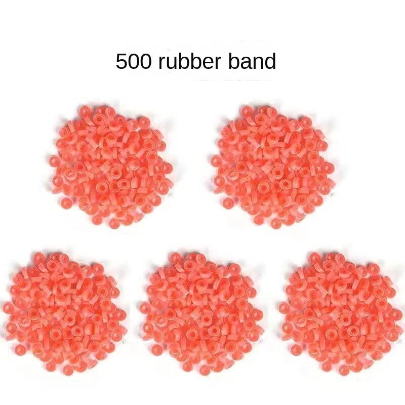 Red worm baiting device rubber band earthworm live bait clip fast binding device fishing accessories fishing gear supplies: 500 rubber band