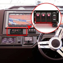 4 Gang Switch Panel Accessory Rocker Water-Resistant Enclosed Rocker Switch