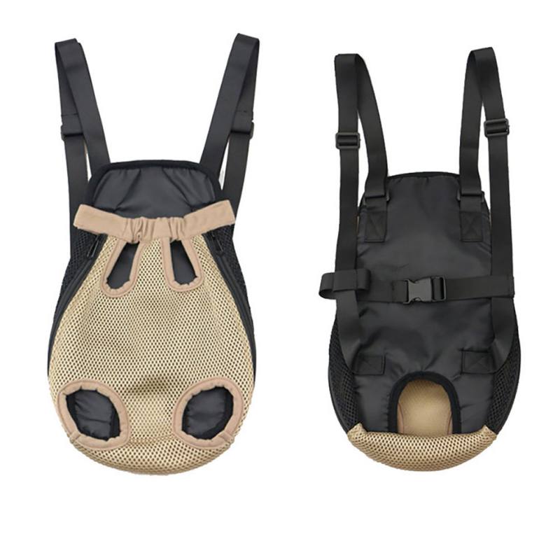 Dog Carries Hand Free Pet Dog Cat Bag for Traveling Hiking Camping Four Legs Out Dog Carrier Backpack: Coffee / S