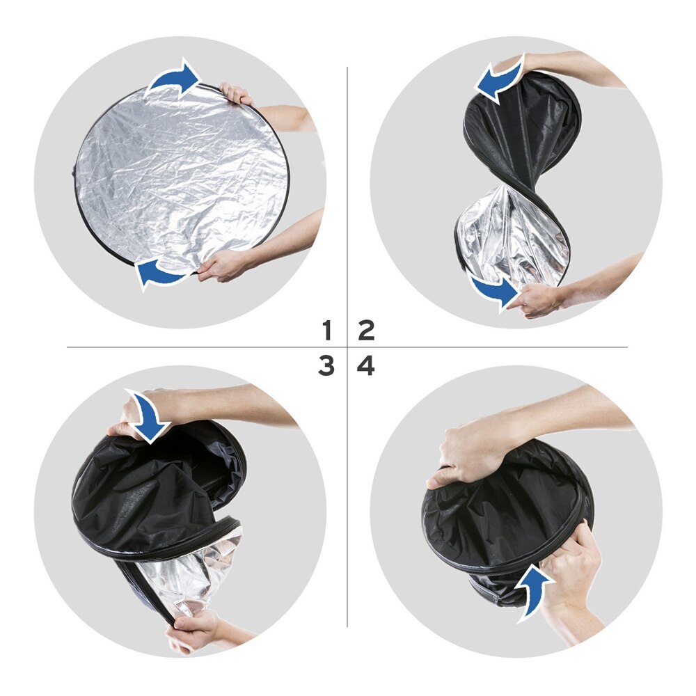 60Cm/80Cm/110Cm 5 In1 Ronde Fotografie Reflector Opvouwbare Foto Studio Reflector Multi Photo Disc diffuser Met Draagtas