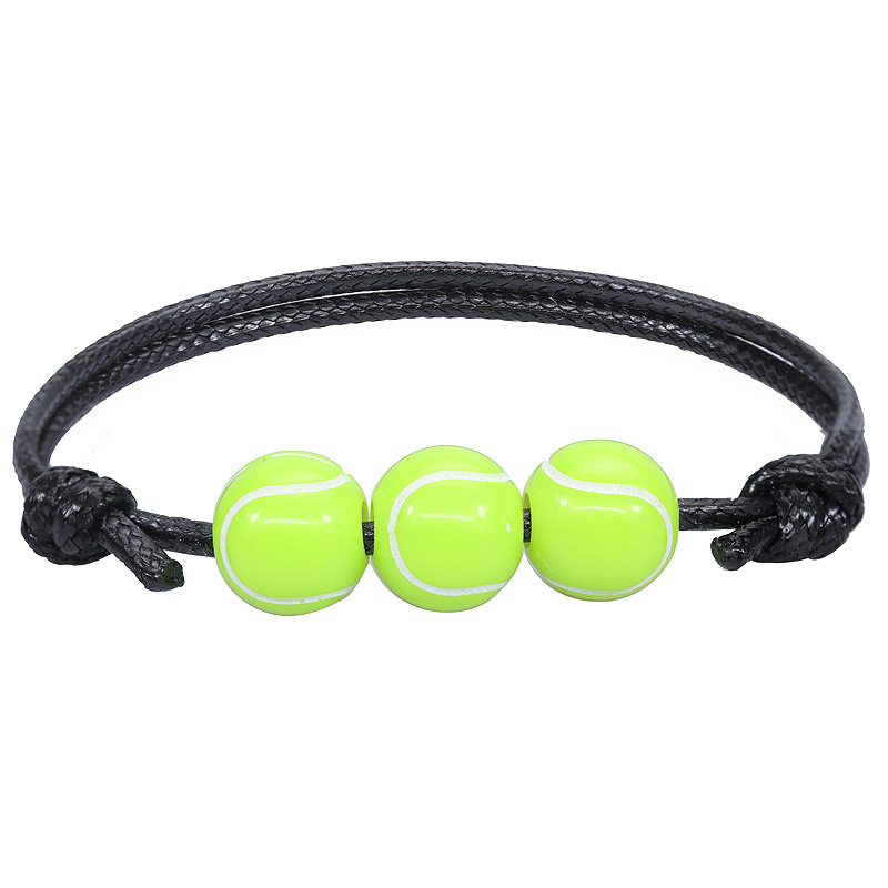 Nueva pulsera de béisbol de baloncesto, línea de cera tejida, pulsera de tenis y Rugby, joyería deportiva para niños y niñas BR1001: Marrón rojizo