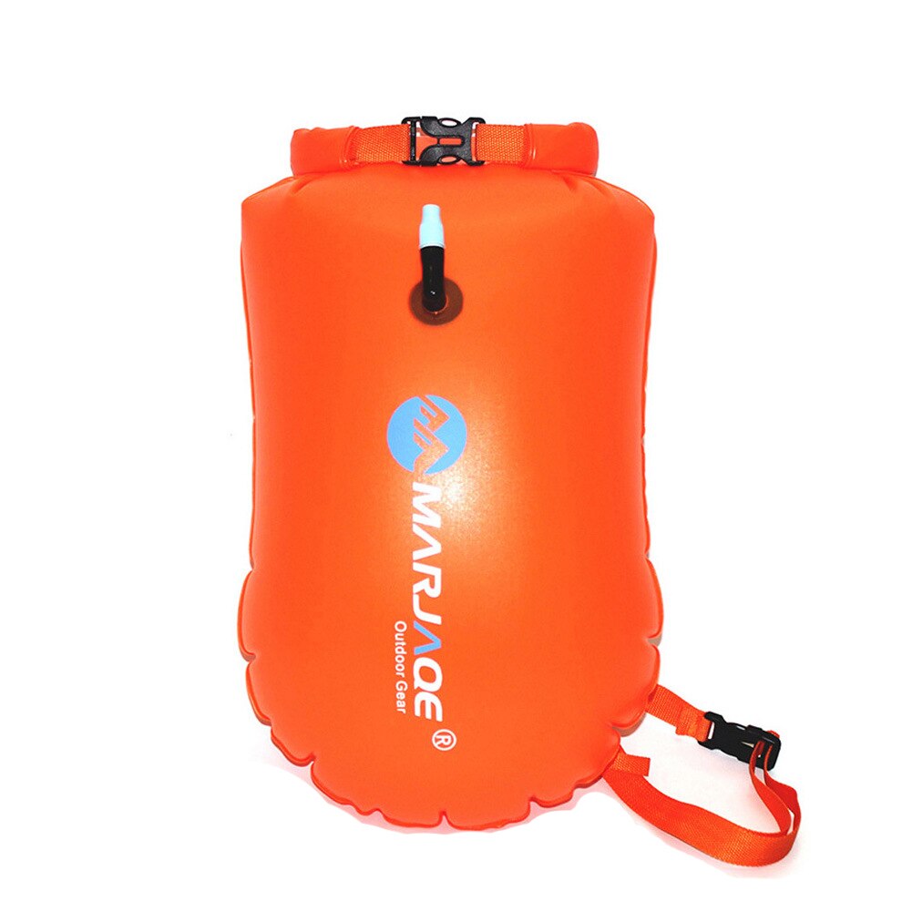 Zwemmen Float Zwemmen Boei Tow Float Dry Bag Met Riem Waterdichte Opblaasbare Opbergtas Enkele Airbag Verdikte Zwemmen Pakket: Orange