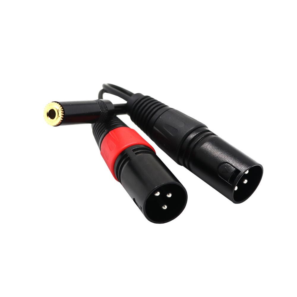 3.5mm Jack Stereo Female to Double 3Pin XLR Female Audio Cable Adapter Connector Microphones Connector Plug 0.2/0.5/1/1.5/3M