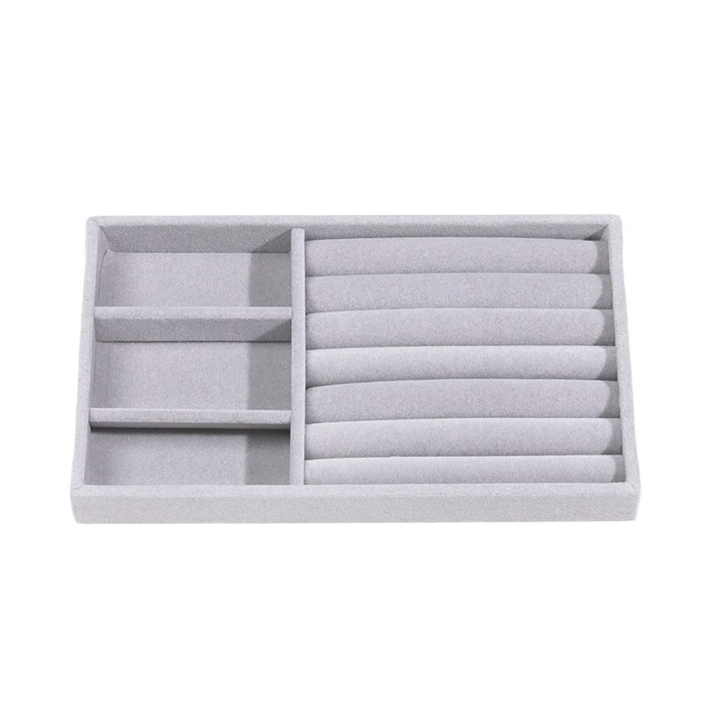 Organizer Doos Stapelbare Fluwelen Sieraden Opbergdoos Fluwelen Ketting Display Lade Ring Armband Ketting Case: Rood