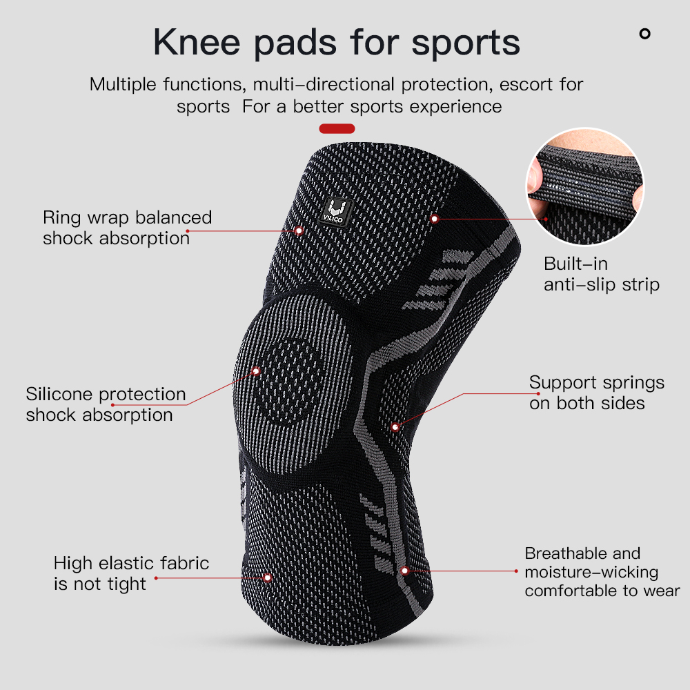 Genouillère élastique respirante pour hommes et femmes, soutien de la rotule, soutien du genou, protection complète, compression, sport, printemps, 1 pièce