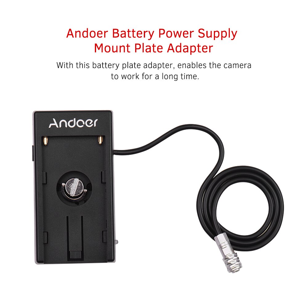 Andoer Camera DV Battery Power Supply Mount Plate Adapter for Blackmagic Cinema Pocket Camera 4K for Sony NP-F970 Battery