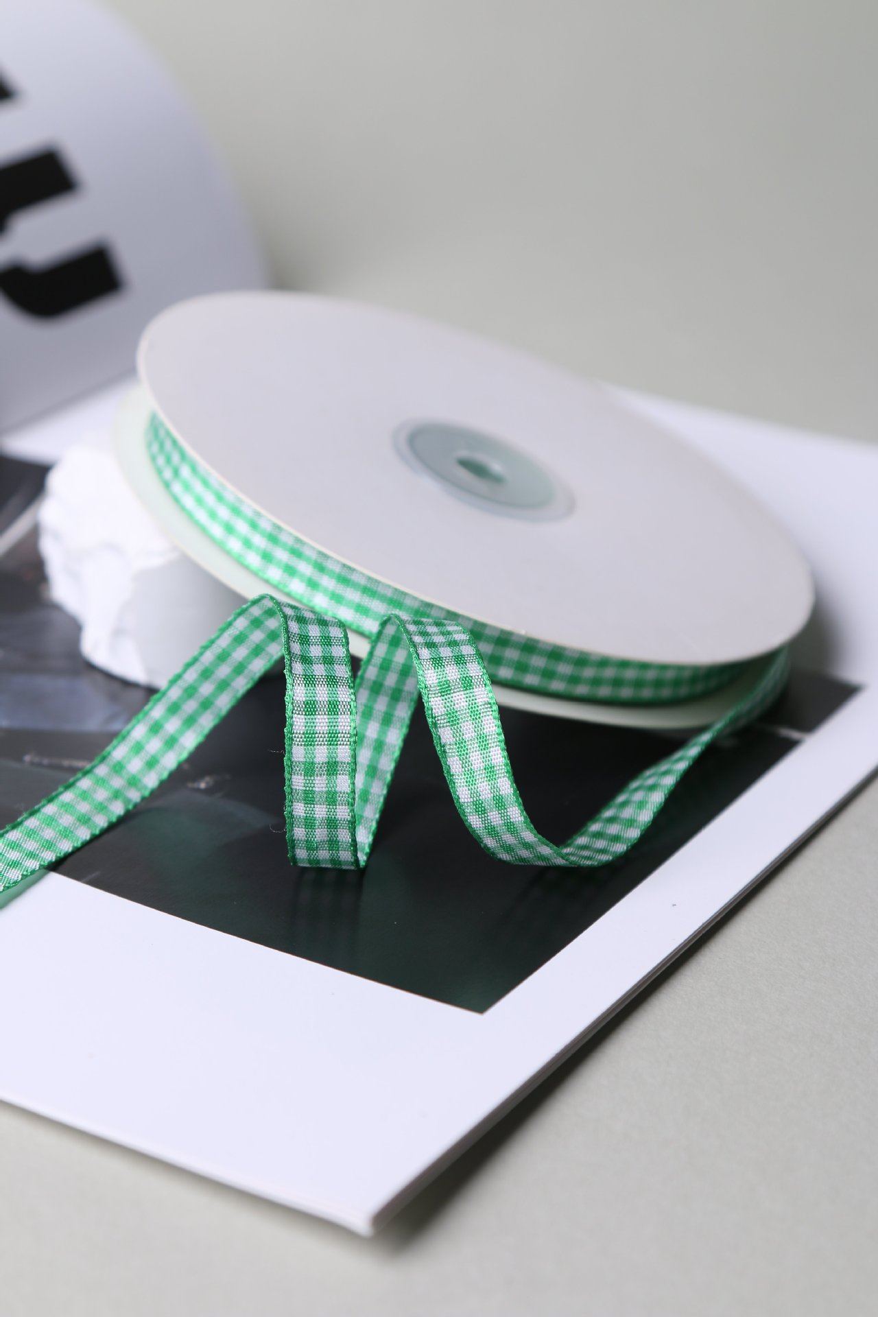 50 Yards 10mm Gingham Ribbons for Wedding Christmas Party Decorations Wrapping DIY Crafts Bow Hair Plaid Ribbon Packaging: NICKEL