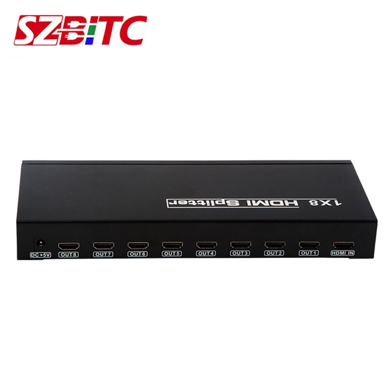 SZBITC 8 porte HDMI Splitter 1x8 distributore HDMI 1 in 8 out 4K 3D per HDTV HDMI 1.4 convertitore Switch Video