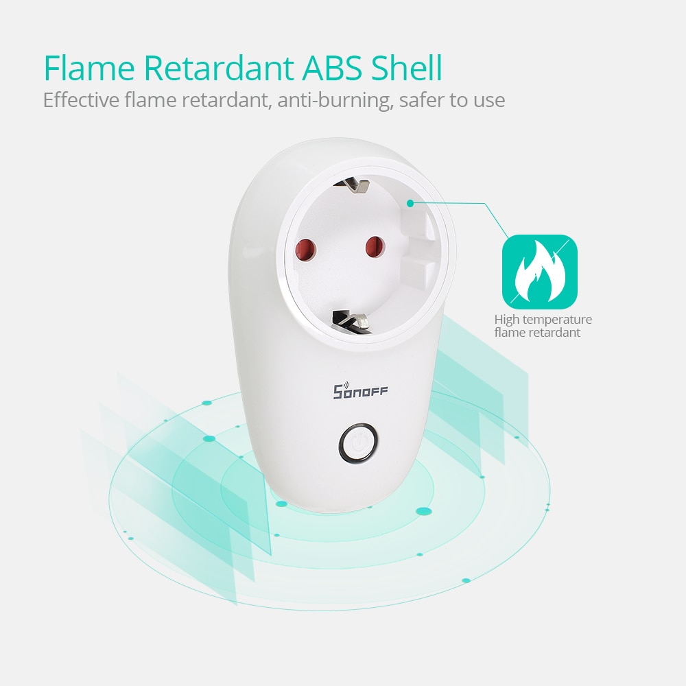 Sonoff  s26/ mini/basic wifi smart socket trådløs stikkontakt eu-e/eu-f/uk/us /au 220v 10a arbejde med google home automation alexa