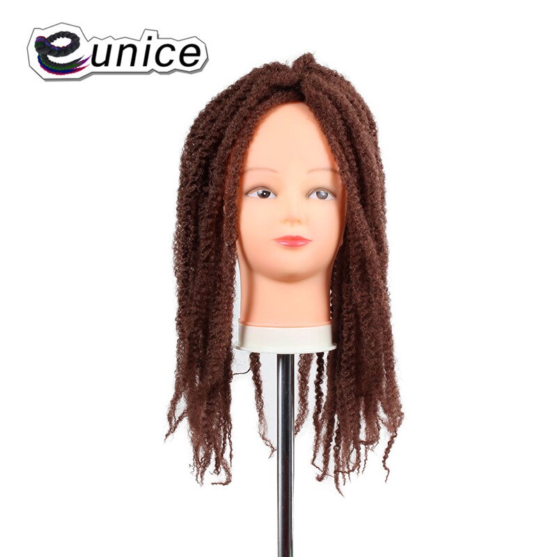 Eunice rubia 613 mechones pelo trenzado sintético para las mujeres con Africana trenzas Marley 18 "3 paquetes Ombre Afro rizado a granel: #30