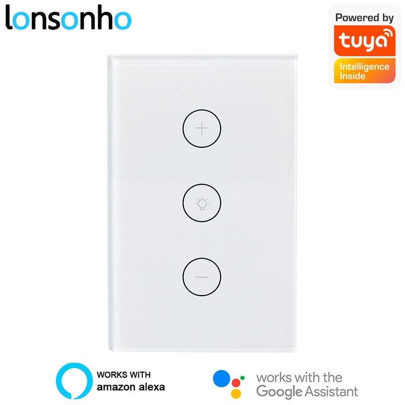 Lonsonho Tuya Draadloze Smart Wifi Led Dimmer Us Touch Licht Dimmers Werkt Met Alexa Google Home Smartlife
