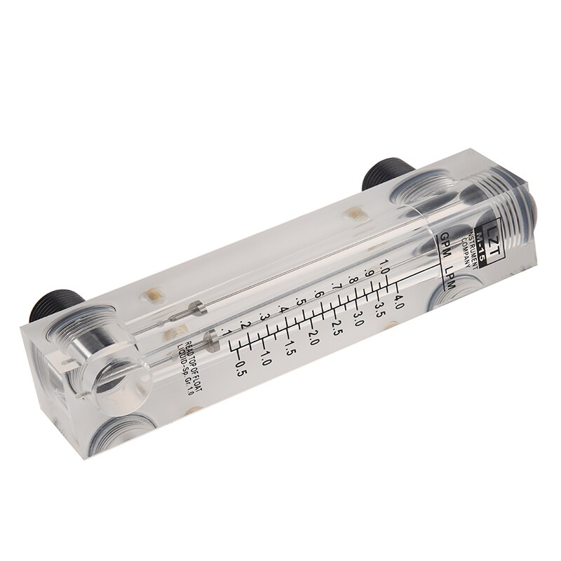 GTBL Black Adjustable Knob 0.1-1 GPM Panel Type Water Flow Meter LZM-15