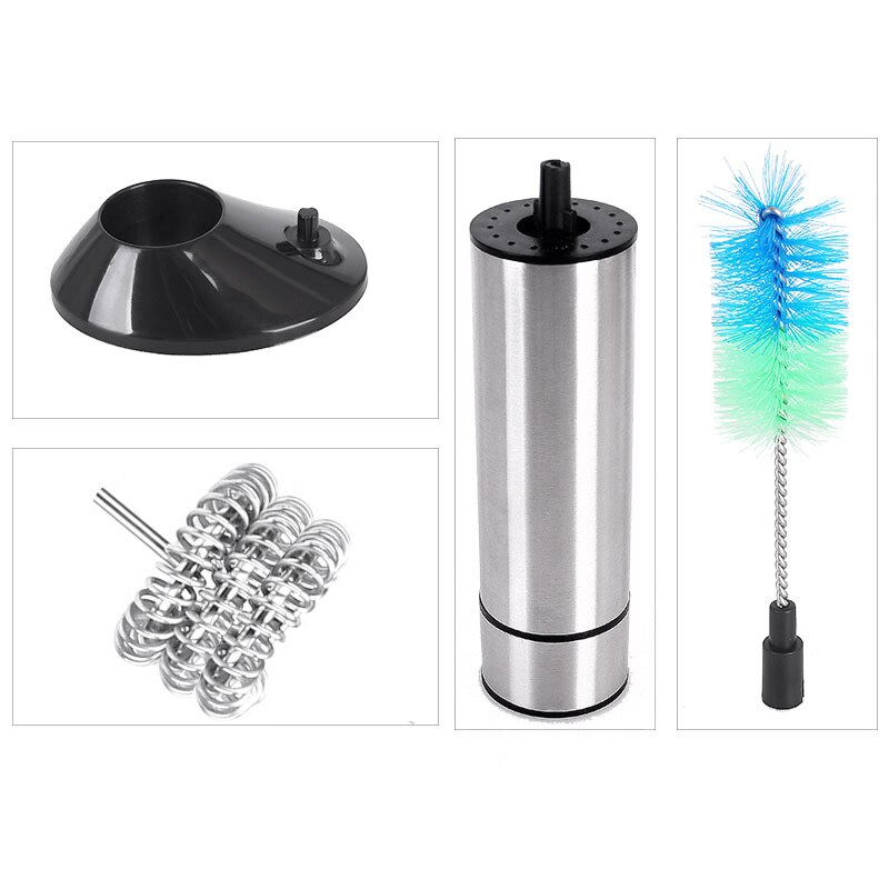 Rustfritt stål håndholdt elektrisk melkeskummer 3- vårpisk hodet melkeskummer med utgangspunkt rengjøringsbørste