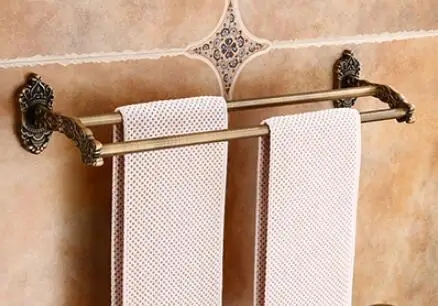 Tuqiu Bad Zubehör Antike Bronze Geschnitzte Aluminium Bad Hardware Handtuch Rack, Papier halter Wc Pinsel Halter, haken: Orange