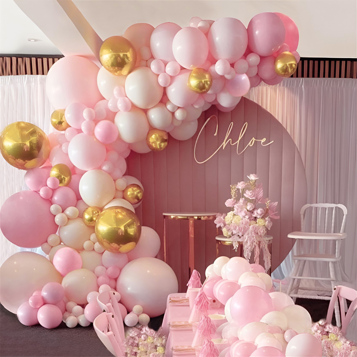 Zarte rosa Gold Ballon Girlande Bogen Bausatz Hochzeit Geburtstag Party Dekoration Erwachsene freundlicher Baby Dusche Dekor Ballon Hochzeit liefert
