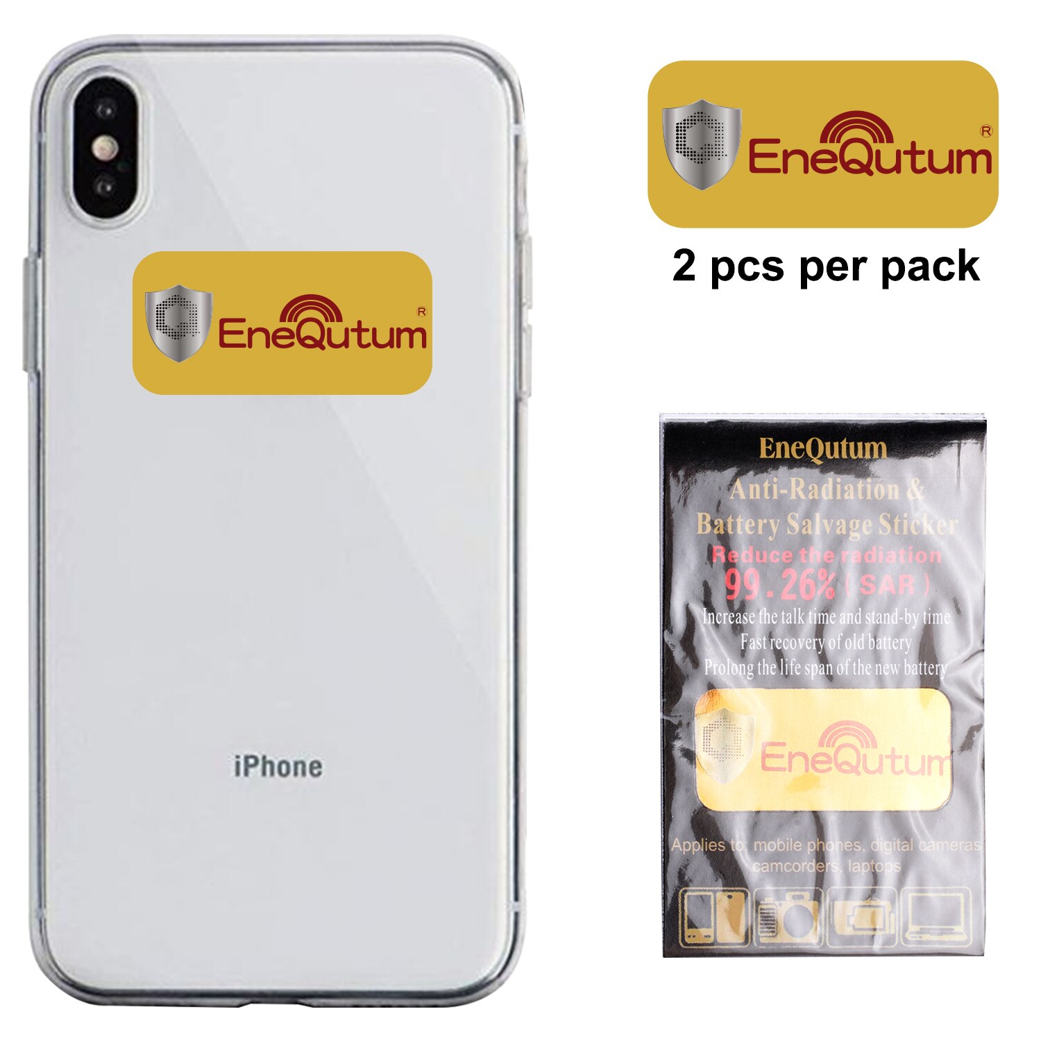 10 unids/lote 2 en 1 EneQutum Shield Anti radiación mantener la salud Scalar energía teléfono pegatina Anti EMP EMF