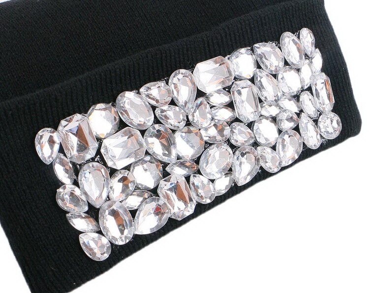Vrouwen Mode Winter Hoed Schoonheid Mutsen Luxe Bling Bling Winter Hoeden Voor Vrouw