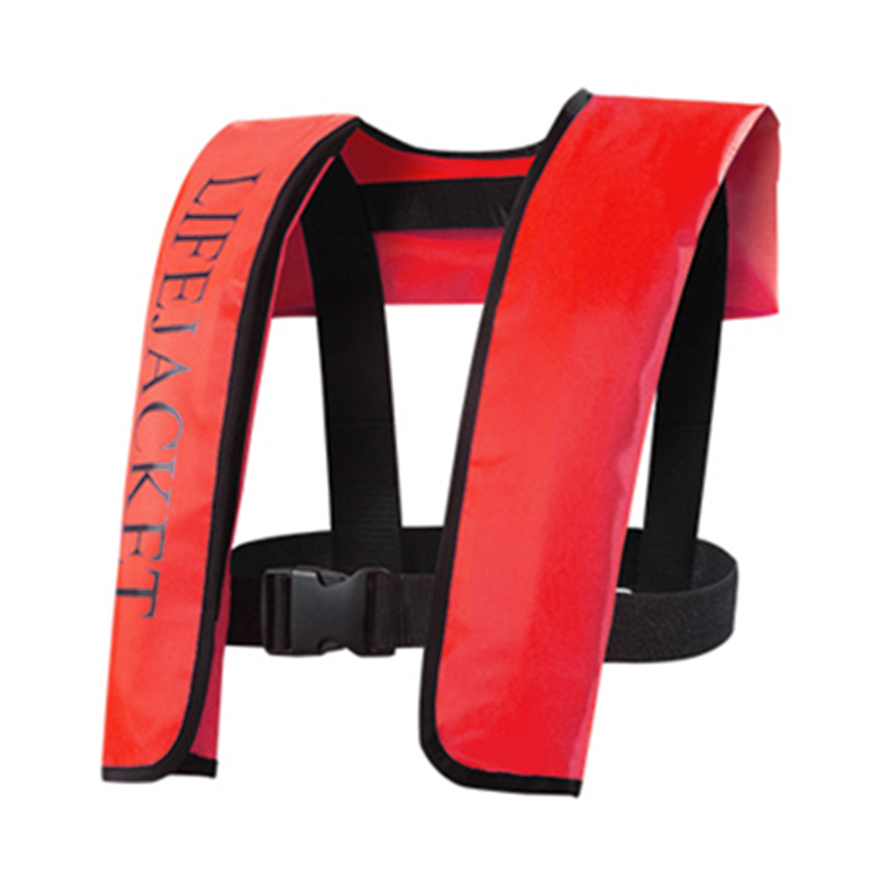 Chaleco salvavidas inflable Manual para adultos, deportes acuáticos, natación, pesca, supervivencia: Bright Red