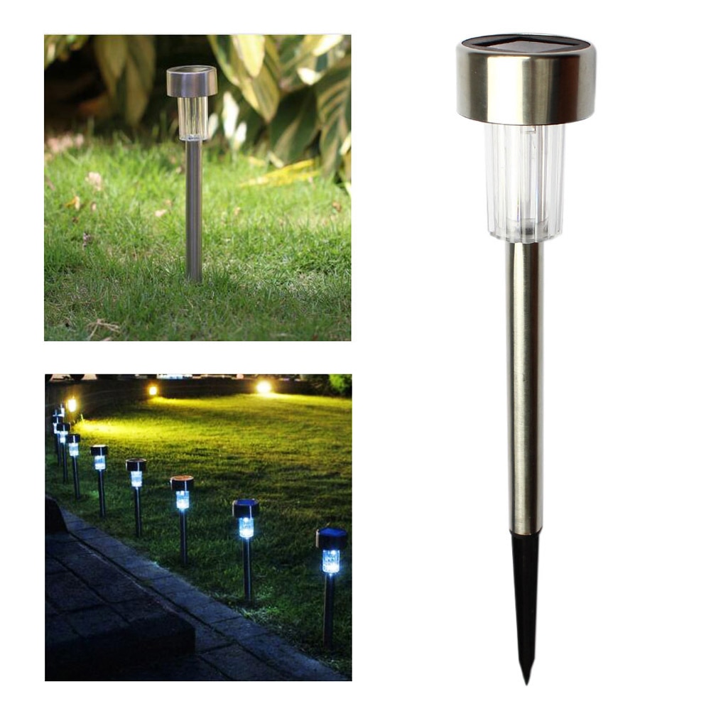 10pcs Waterproof LED Solar Lawn Lamp Garden Pathway Yard Bollard Light Stick Solar Street Lamp Garden Decoration