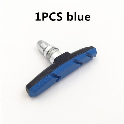 Bike Cycling Braking V-Brake Holder Shoes Rubber Pad MTB Blocks Durable Parts Mountain Road Bicycle Brake Pads: 1 pcs blue