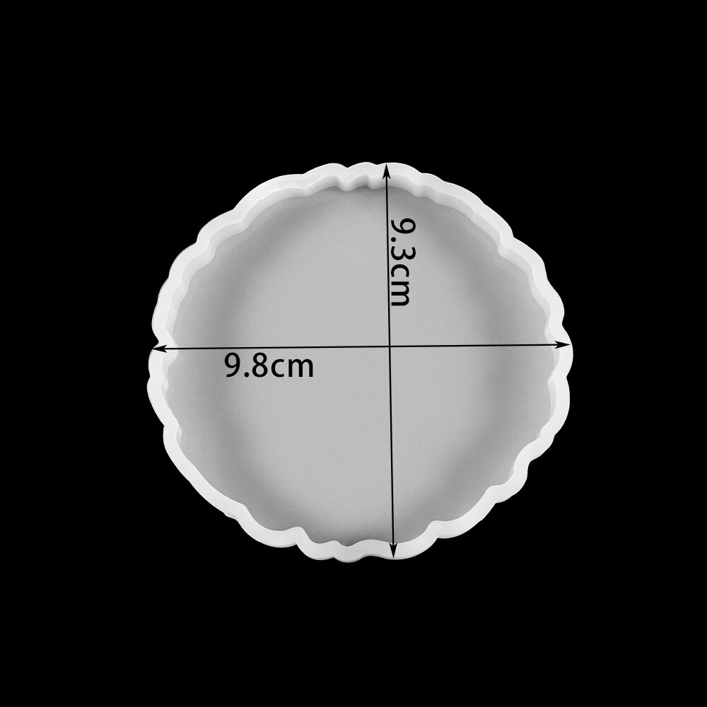 Bandeja de té de disco de fruta, moldes para posavasos de resina fundida, molde de posavasos de silicona para pastel DIY, soporte de fruta, bandeja epoxi, juegos de moldes de posavasos: Small round mold