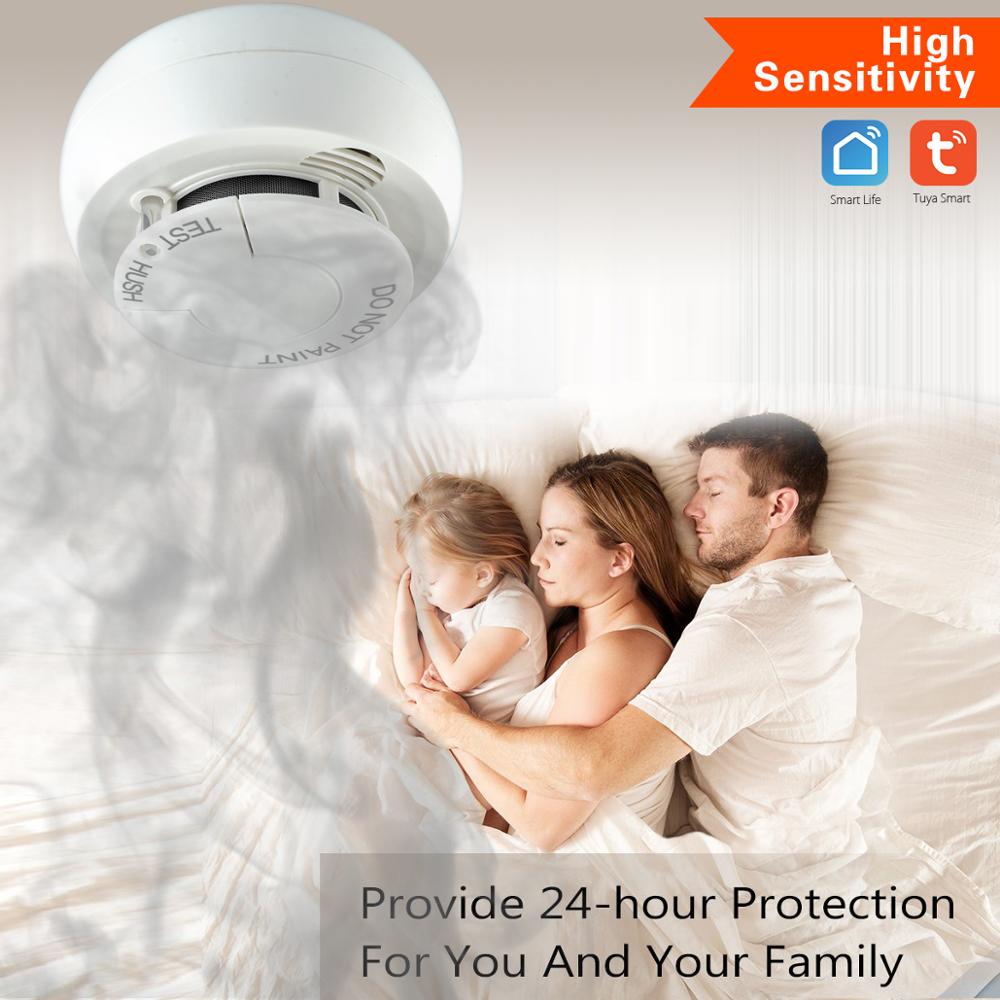 ELEOPARD Wifi Smoke Detector fire alarm Smoke Sensor Highly Sensitive fire alarm system For smart Life