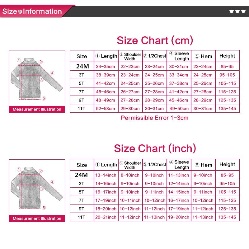 Little Girls Turtlenecks Sweaters Autumn Outwear Cotton Kids Knitted Pullovers Winter Thermal Children Knitwear Coat Full Sleeve