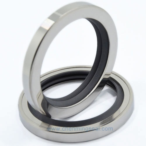 55*72*10 Mm Schroef Compressor Rotary Dichtingsring Met Dual Ptfe Afdichting Lippen Rvs ring