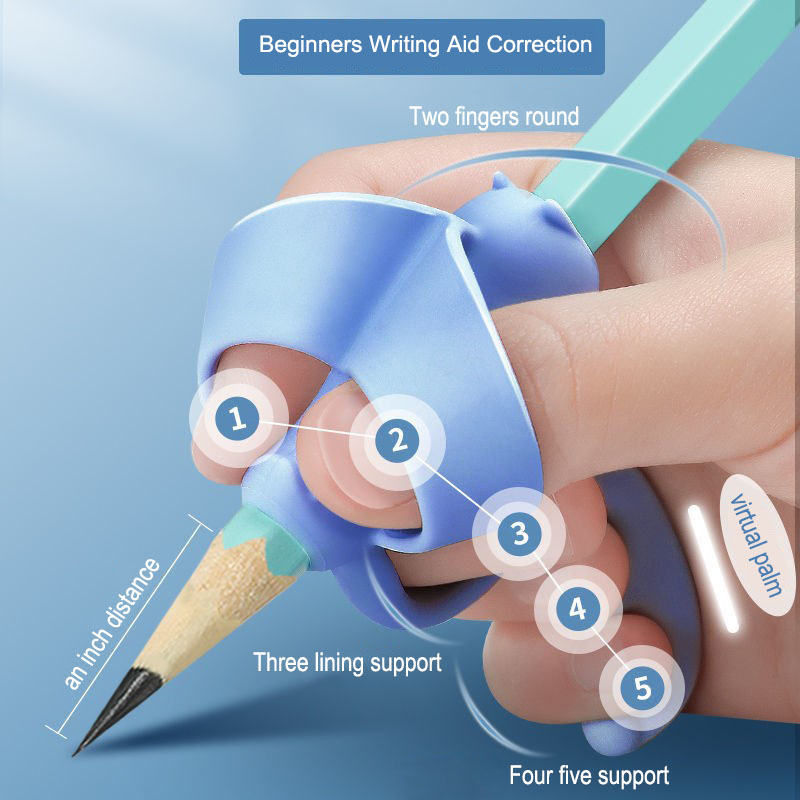 Kinder Potlood Grepen Voor Kinderen Handschrift Training Houding Correctie Penhouder Zachte Siliconen Homeschool Benodigdheden Voor Beginners