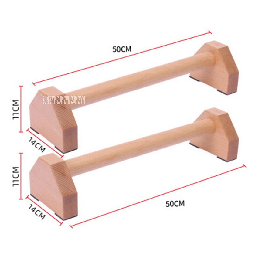 SDD555 Indoor Wood Push-Up Stand Home Push Up Frame H-Shaped Wooden Push Ups Outdoor Handstand Parallel Rod Fitness Equipment: 50cm