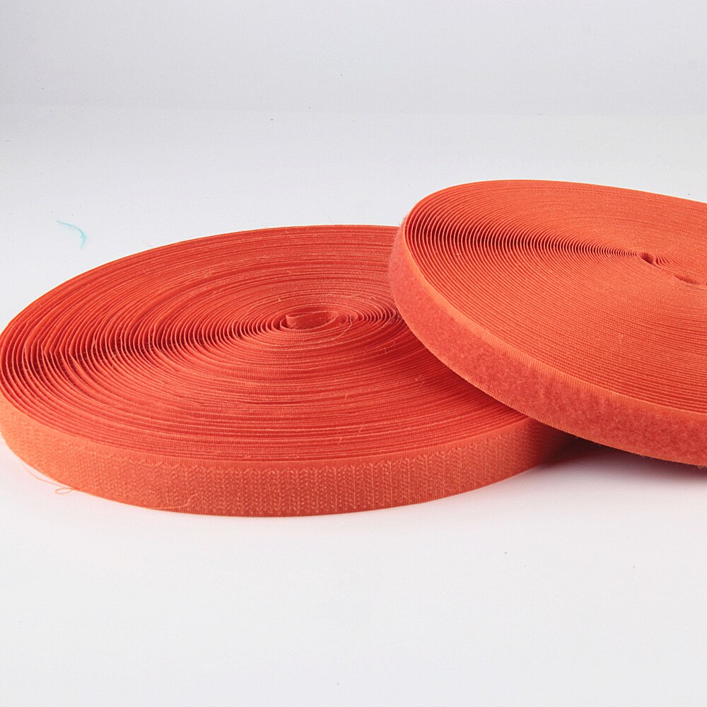 20mm*25 Yard Colorful Velcro Nylon Hook and Loop Tape Adhesive Fastener Sticke No Glue Garment Clothing Sewing Accessories