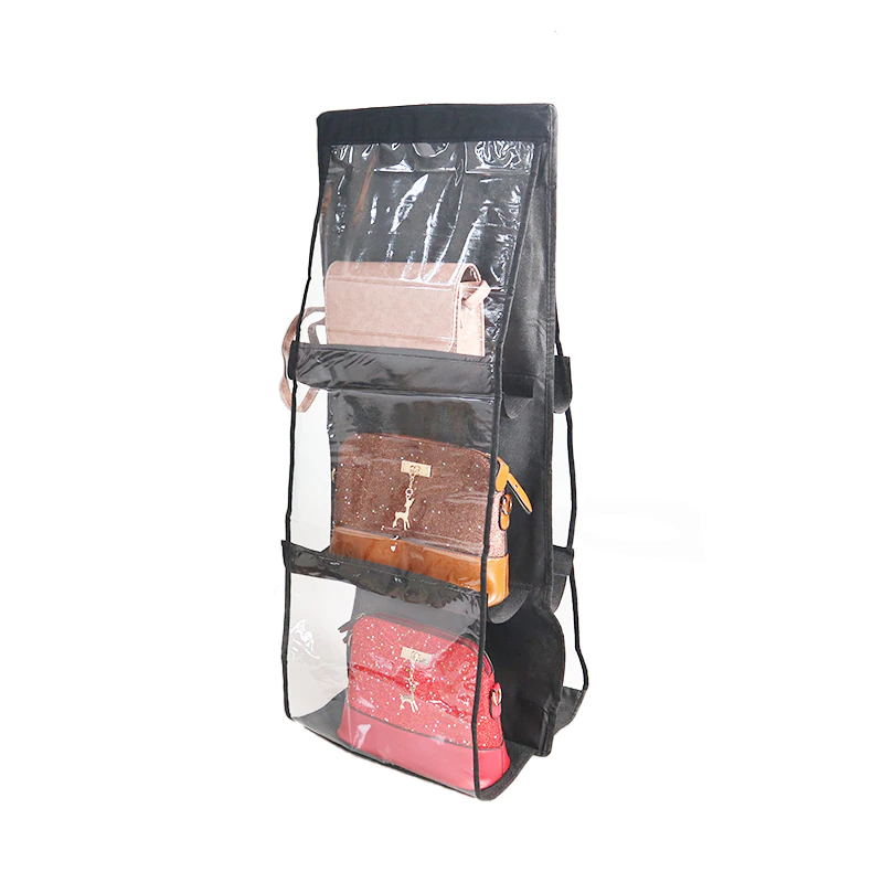 Hanging Handbag Organizer Soft Foldable Dust-Proof Storage Holder Bag Wardrobe Closet Wardrobe Storage Bag Storage