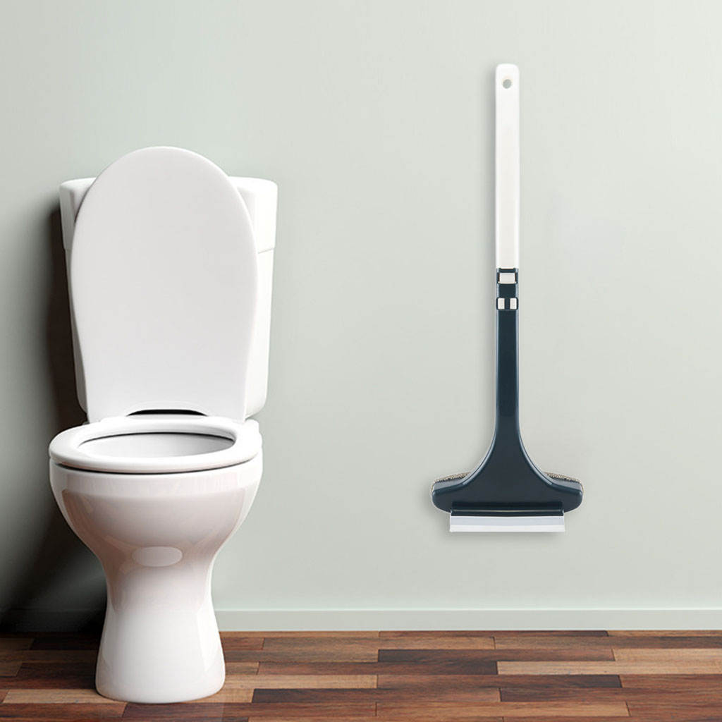 Multifunctional Window Cleaner with Long Handle Non Removable Cleaning Brush Screen Glass Wipper: White Green