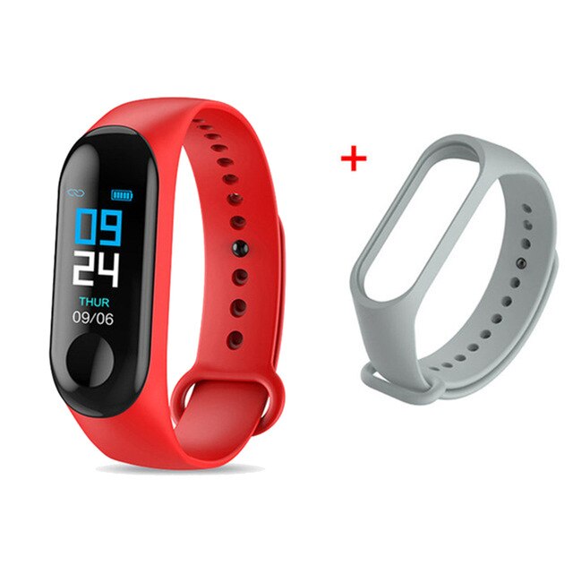 Pulsera inteligente de presión arterial M3 para hombre y mujer, Monitor de ritmo cardíaco, resistente al agua, podómetro, banda Digital: 8